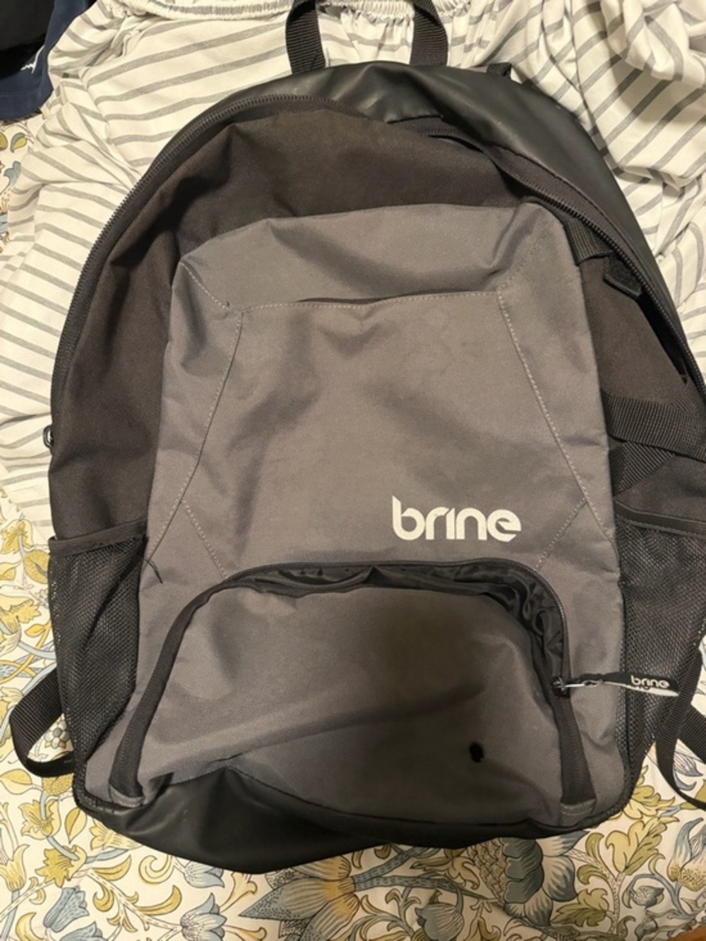 Brine Lacrosse Gray and Black Backpack